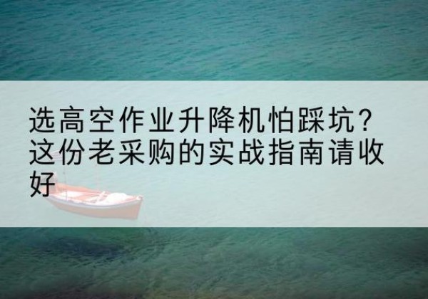 商南高空作业升降机厂家推荐-选高空作业升降机怕踩坑？这份老采购的实战指南请收好